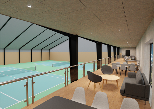 Winther Sport & Fritid har udført indendørs tennisbaner hos København KFUM
